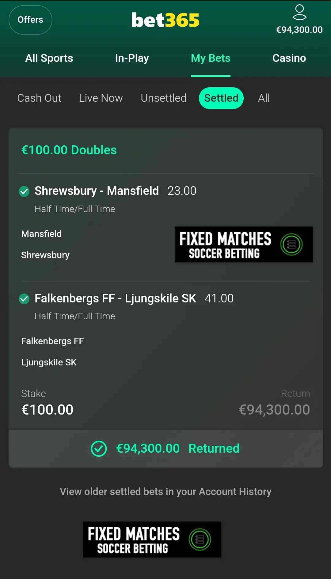 Vip Ht Ft Fixed Matches